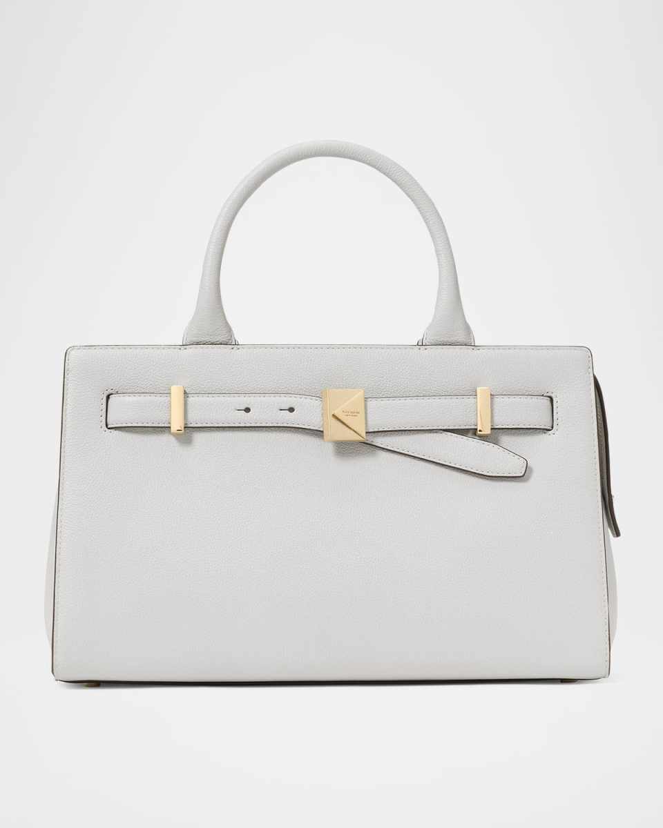 tribeca pebbled leather top-handle bag