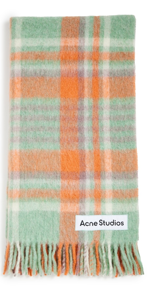 Acne Studios Heavy Scarf Orange/Lilac/Aqua Blu