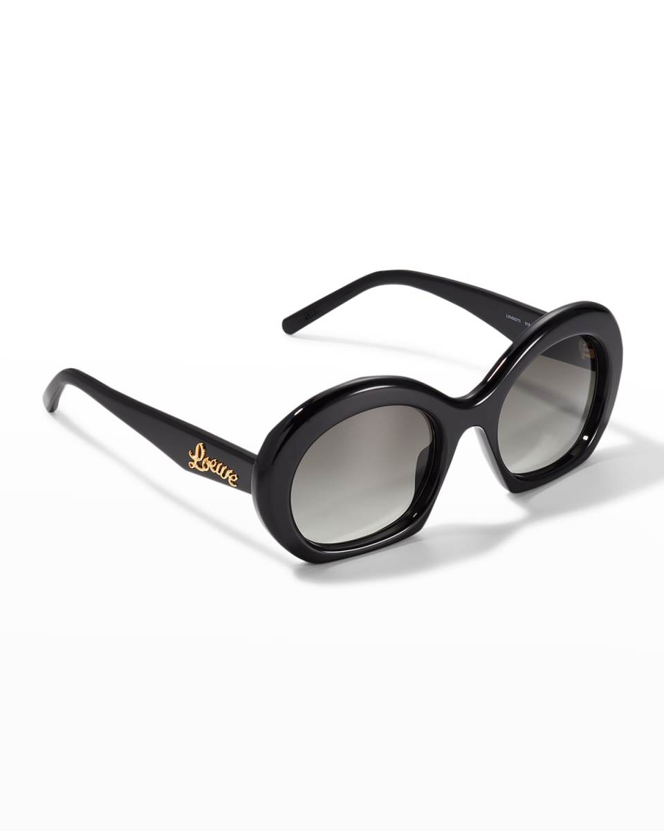 Logo Vintage Round Acetate Sunglasses