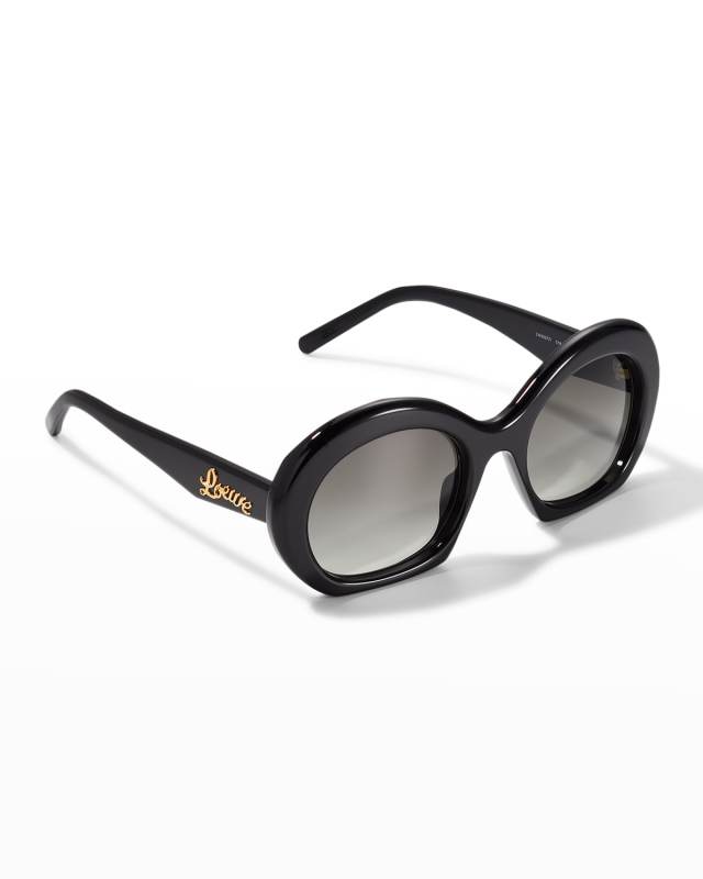 Logo Vintage Round Acetate Sunglasses