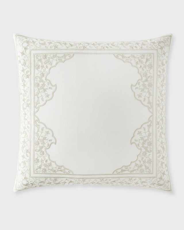 Glyes Euro Sham with Floral Bord