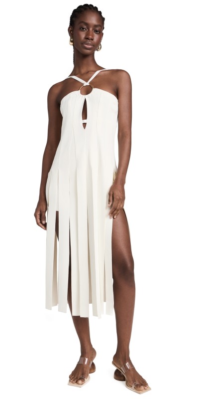 Cult Gaia Naida Knit Coverup Off White