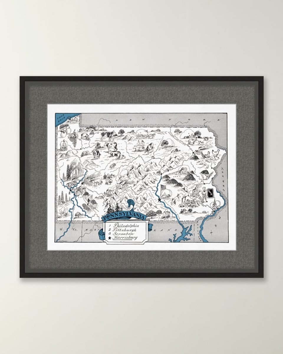 Pictorial Map of Pennsylvania