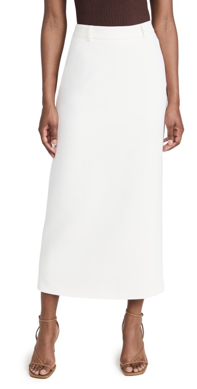Pixie Market Nia White Maxi Skirt White