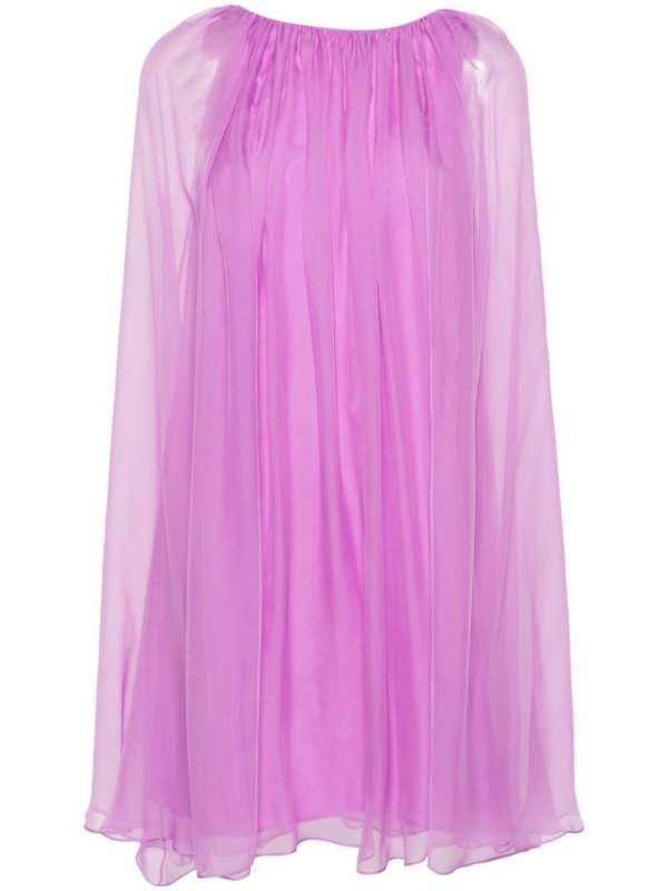 Footing chiffon mini dress