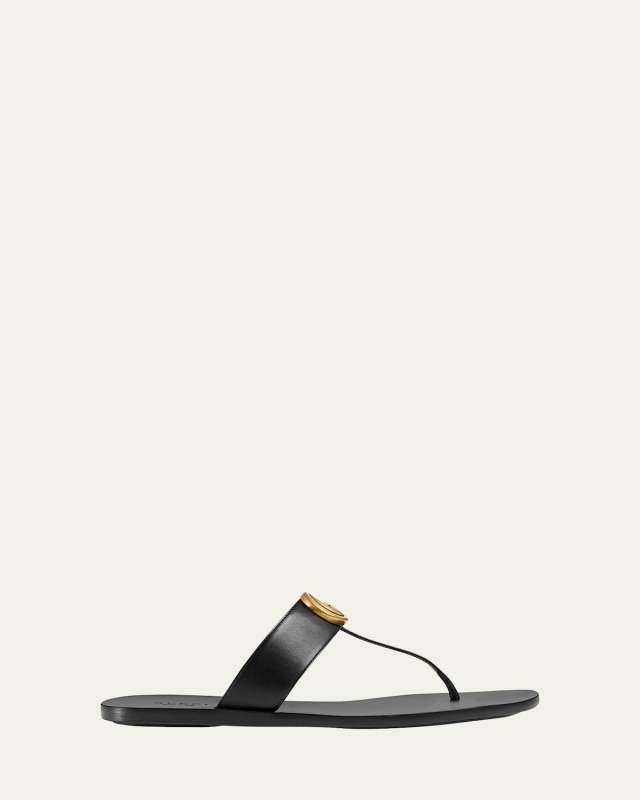 Flat Marmont Leather Thong