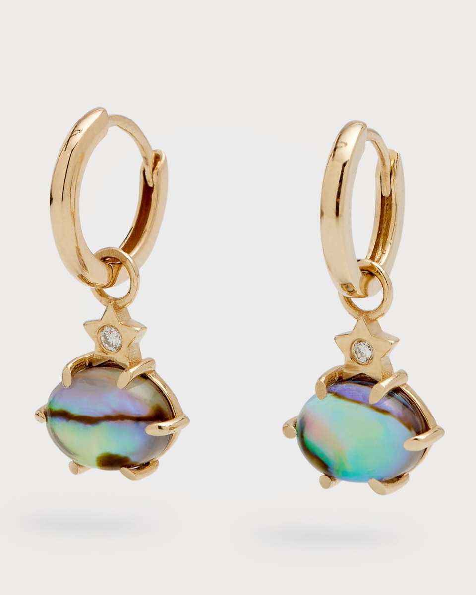Mini Cosmo Mother of Pearl Drop Earrings