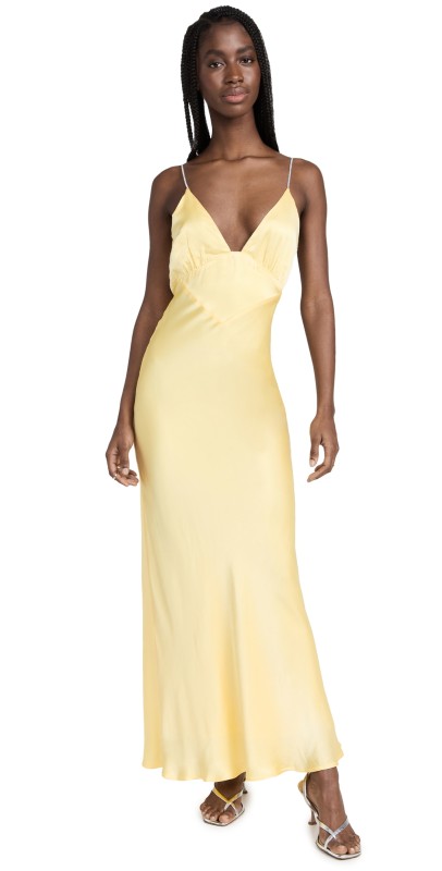 BARDOT Capri Diamonte Slipdress Canary Yellow