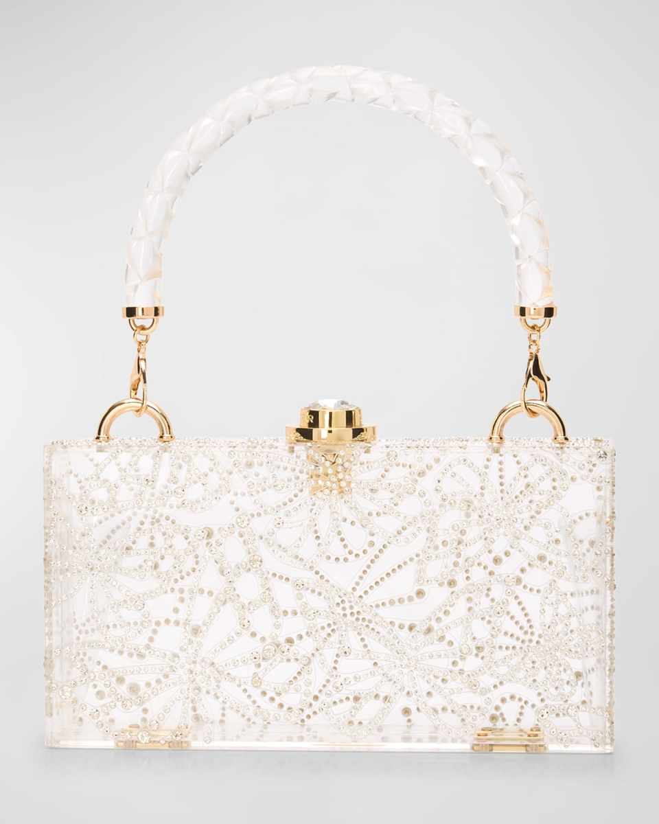 Cleo Butterfly Embellished Box Clutch Bag