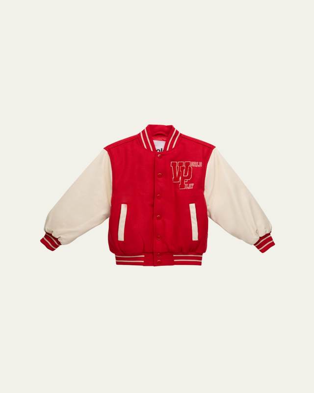 Girl's Hani Varsity Bomber Jacket, Size 4-7