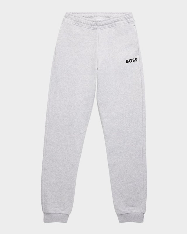 Boy's Logo-Print Fleece Joggers, Size 8-16