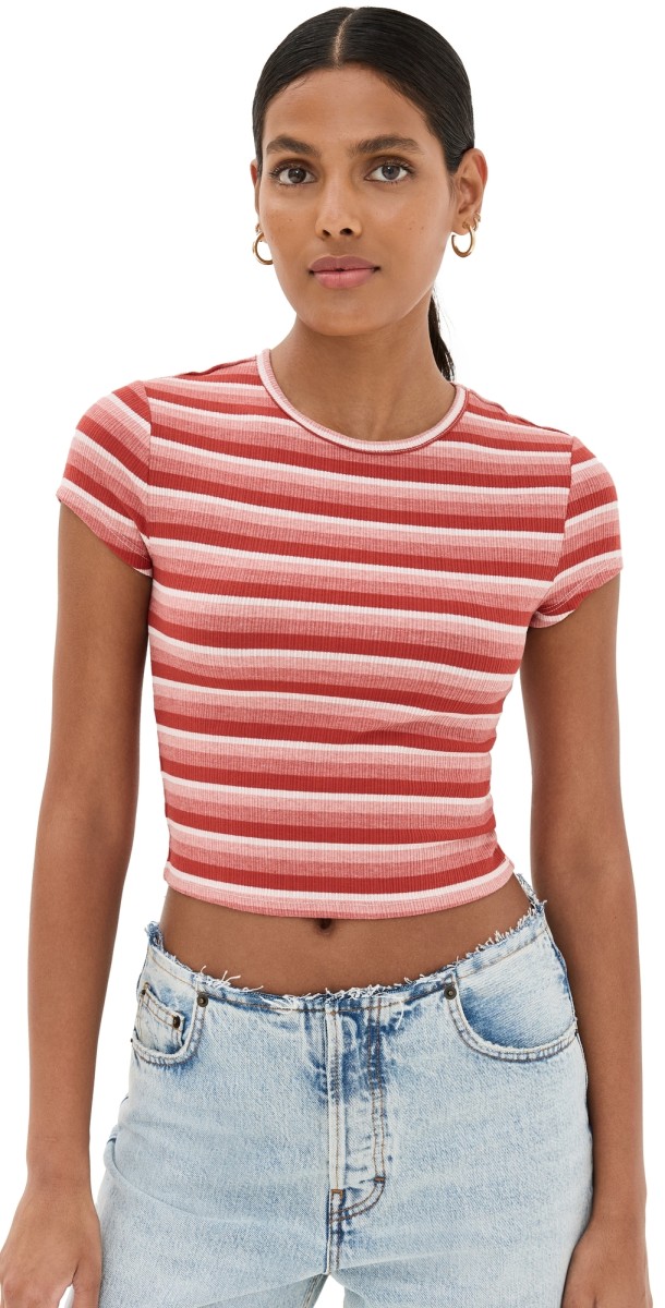 Reformation Muse Tee Red Stripe