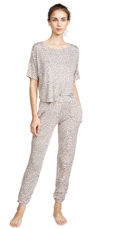 Honeydew Intimates Sun Lover Lounge PJ Set Leopard