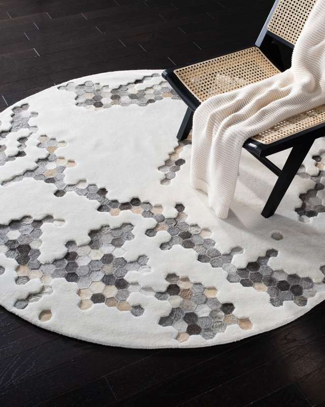 Dasher Hand-Tufted Round Rug, 6'