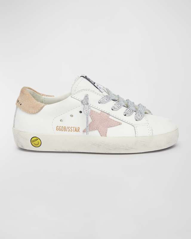 Girl's Superstar Suede Star Low-Top Leather Sneakers, Toddler/Kids