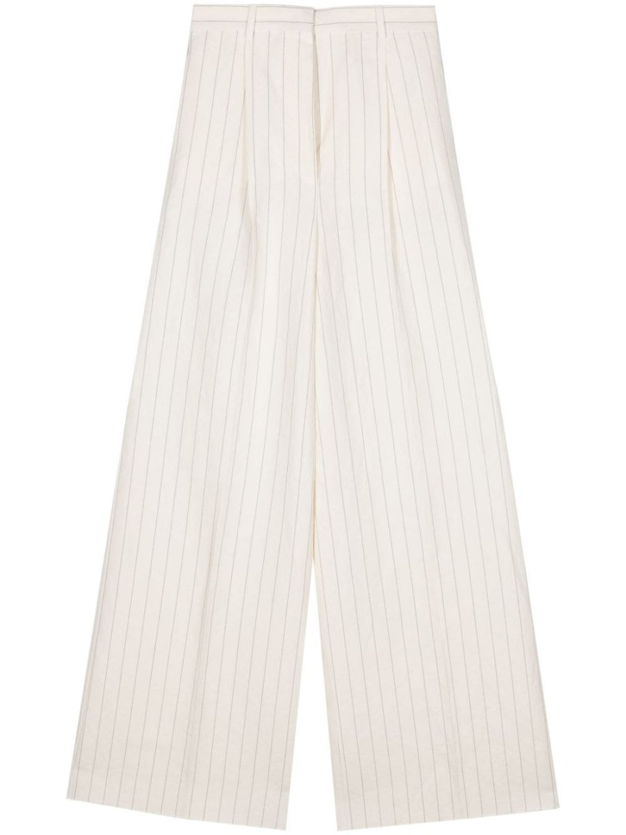 Giuliva pinstriped wide trousers
