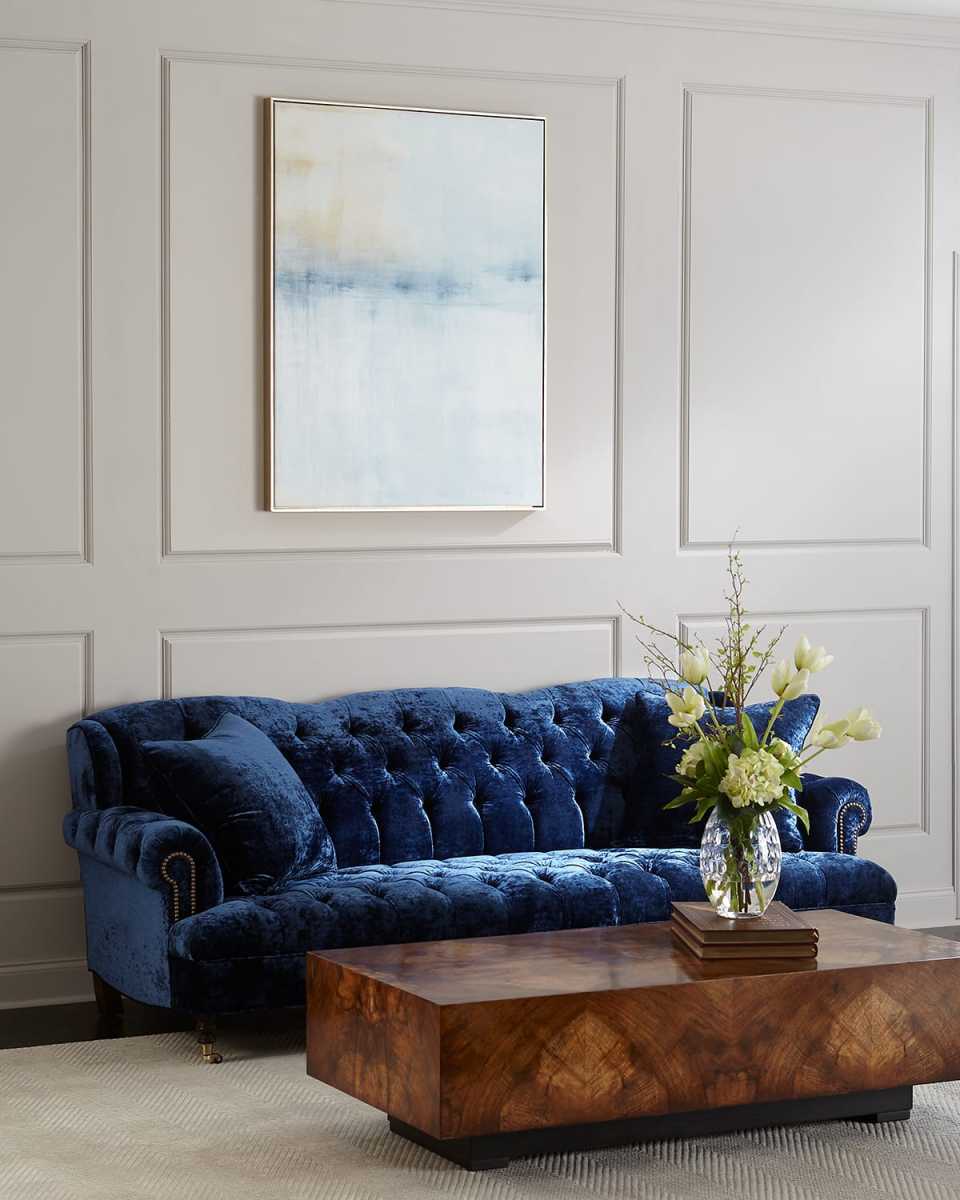 Divine Crushed Velvet Sofa, 96"