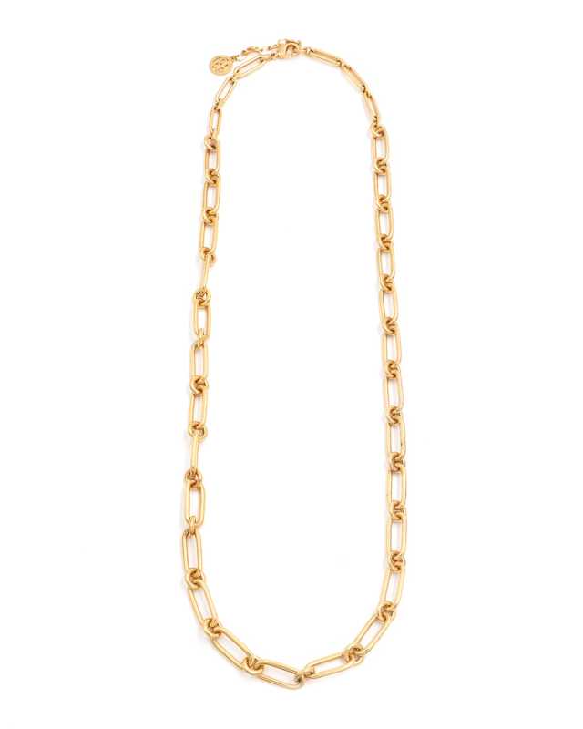 Long Gold Link Chain Necklace