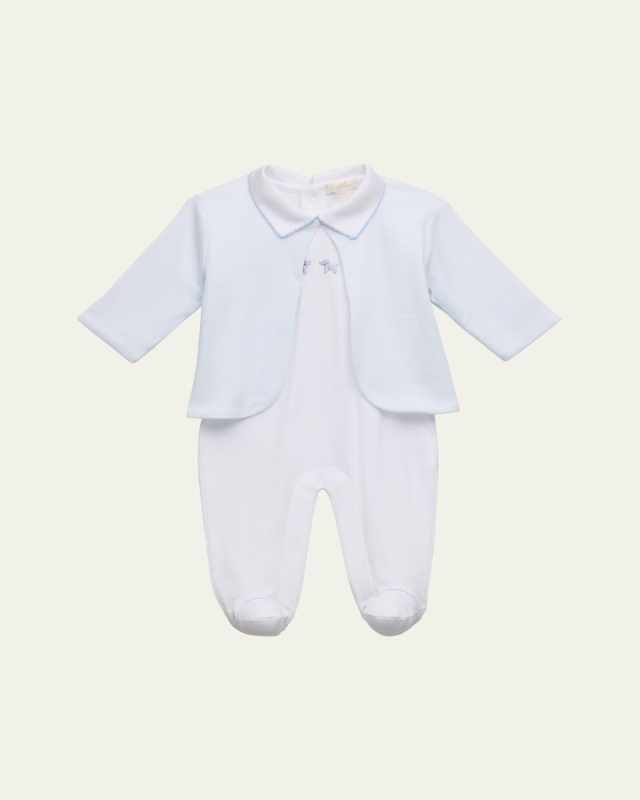 Boy's Premier Puppies Footie W/ Jacket Set, Size Newborn-6M