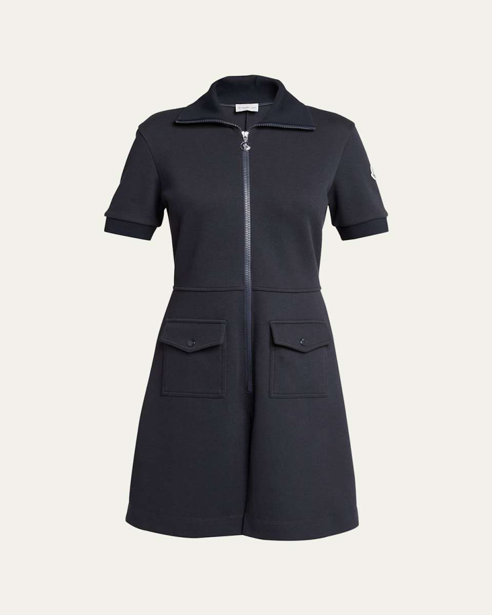 Short-Sleeve Mini Shirtdress