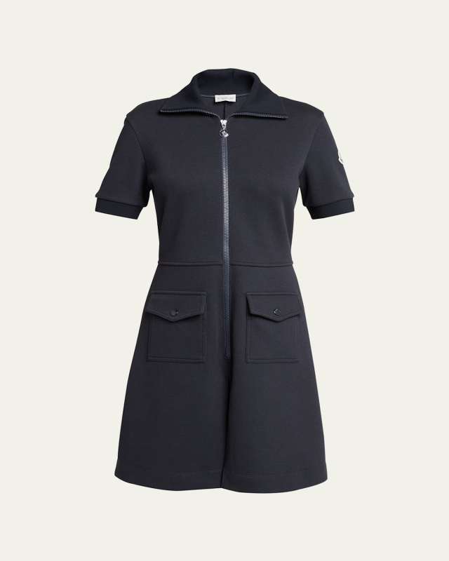 Short-Sleeve Mini Shirtdress