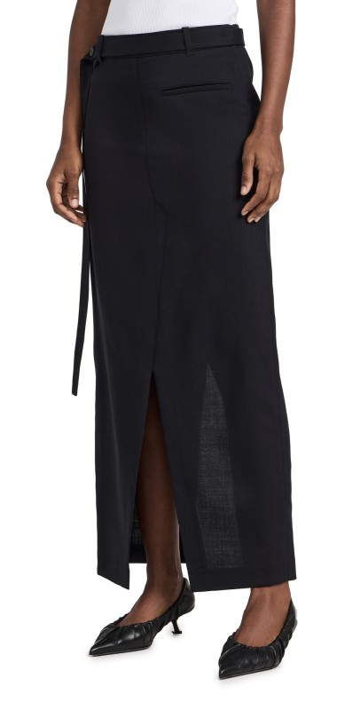 Róhe Reimagined Tailored Skirt Navy