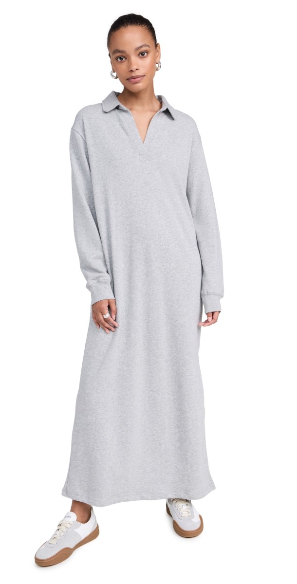 Z Supply Aspen Maxi Dress Classic Heather Grey