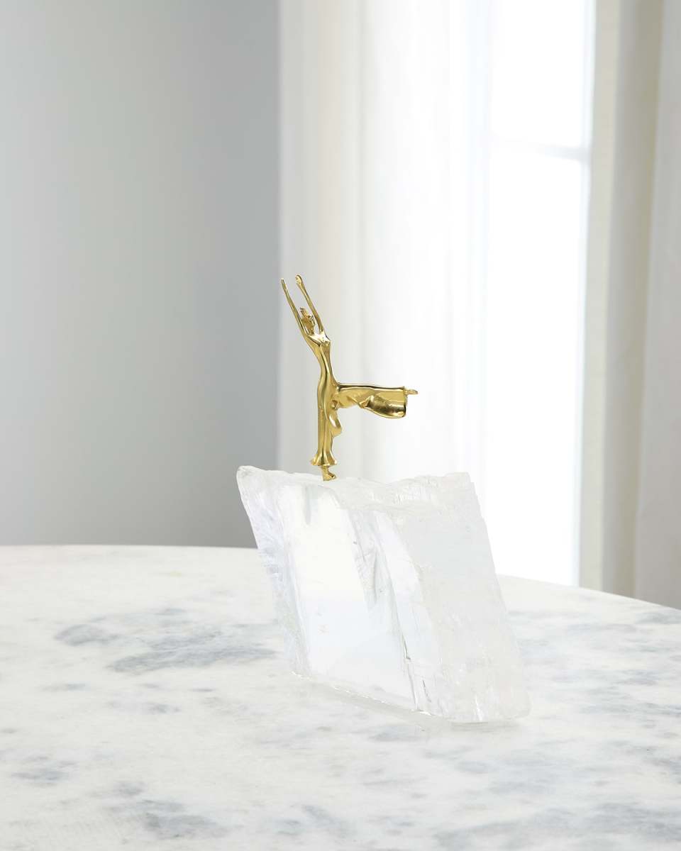 Ethereal Dancer Sculpture on Selenite II