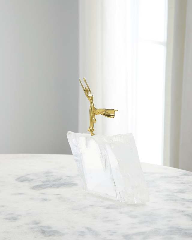 Ethereal Dancer Sculpture on Selenite II