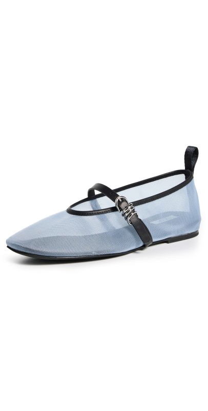 rag & bone Spire Mesh Mary Jane Flats Iceblu