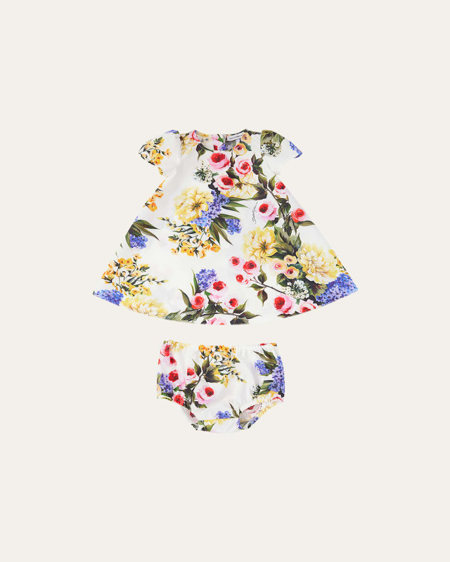 Girl's Flower Power Dress and Bloomer Set,