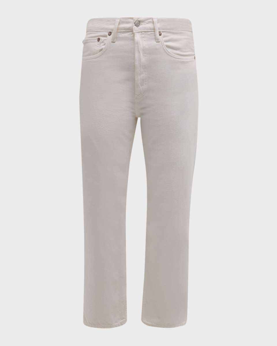 90s Crop Mid-Rise Loose Straight Jeans
