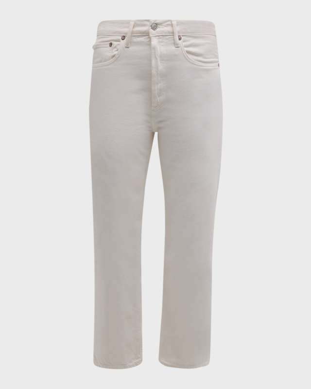 90s Crop Mid-Rise Loose Straight Jeans