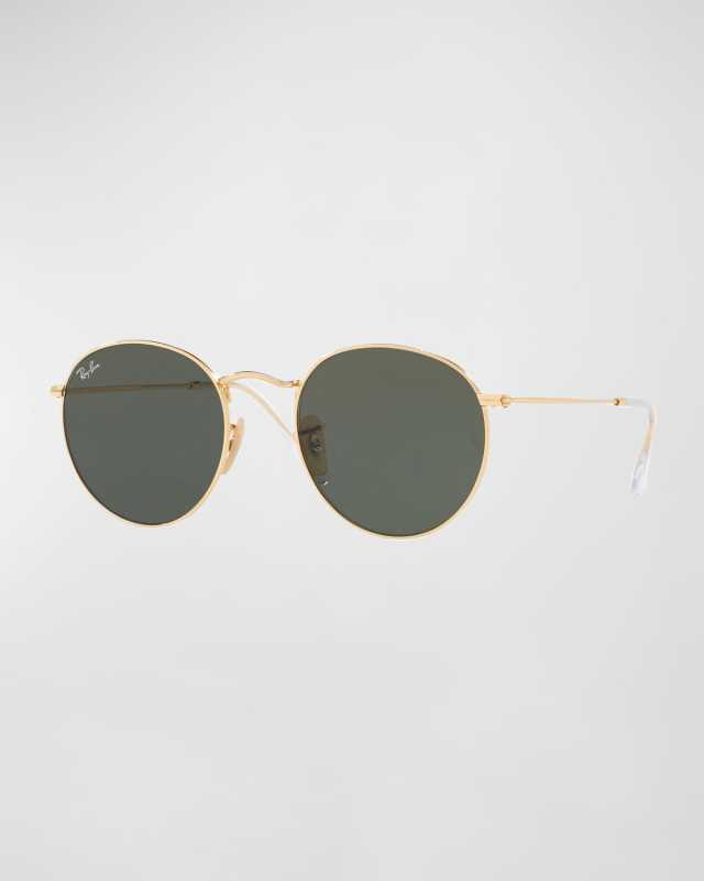 Gradient Round Metal Sunglasses, 53MM