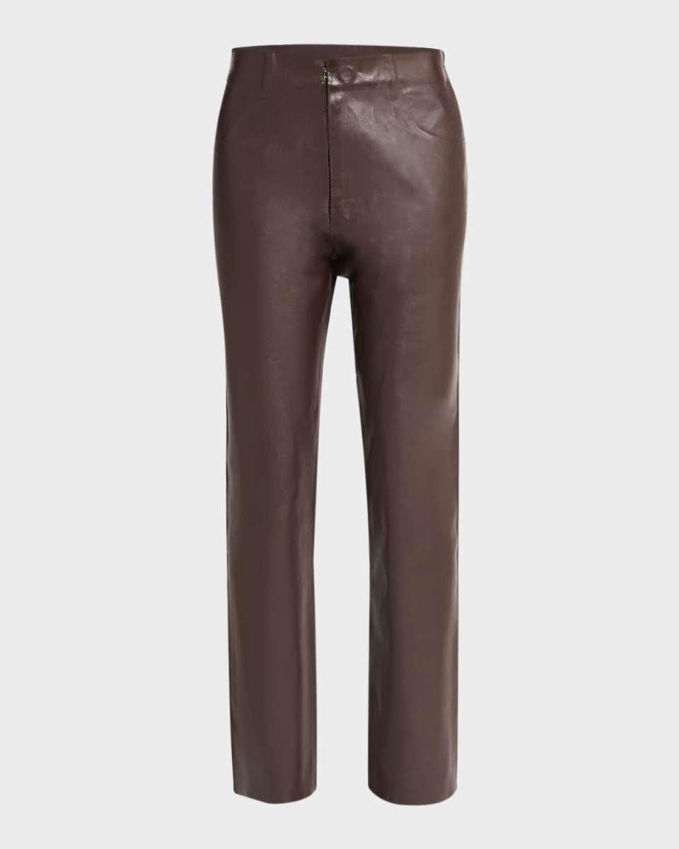 High Waisted Straight Fit Trousers