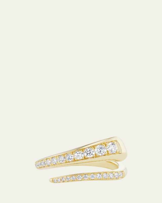 18K Yellow Gold Diamond Wrap Ring