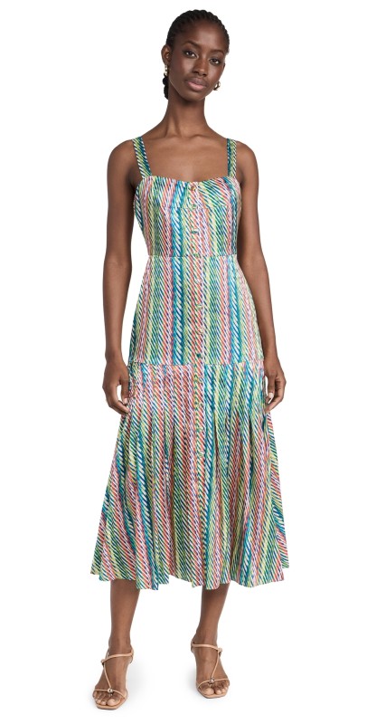 SALONI Karen Dress Oblique Olive