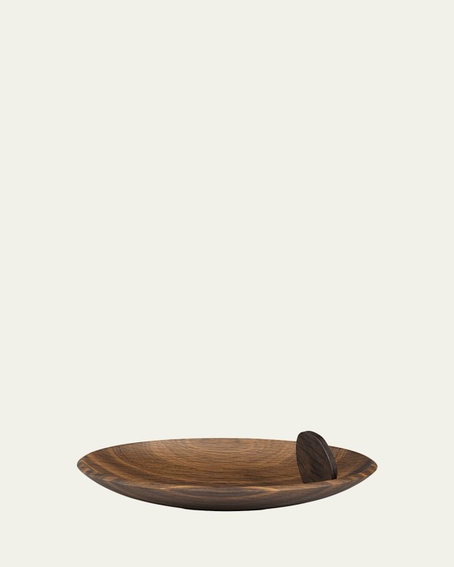 Kelly Behun Leaf Smoked Oak Oval Bowl