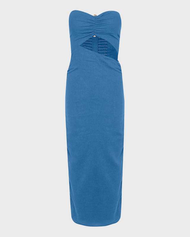 Solid Sonny Detail Midi Dress