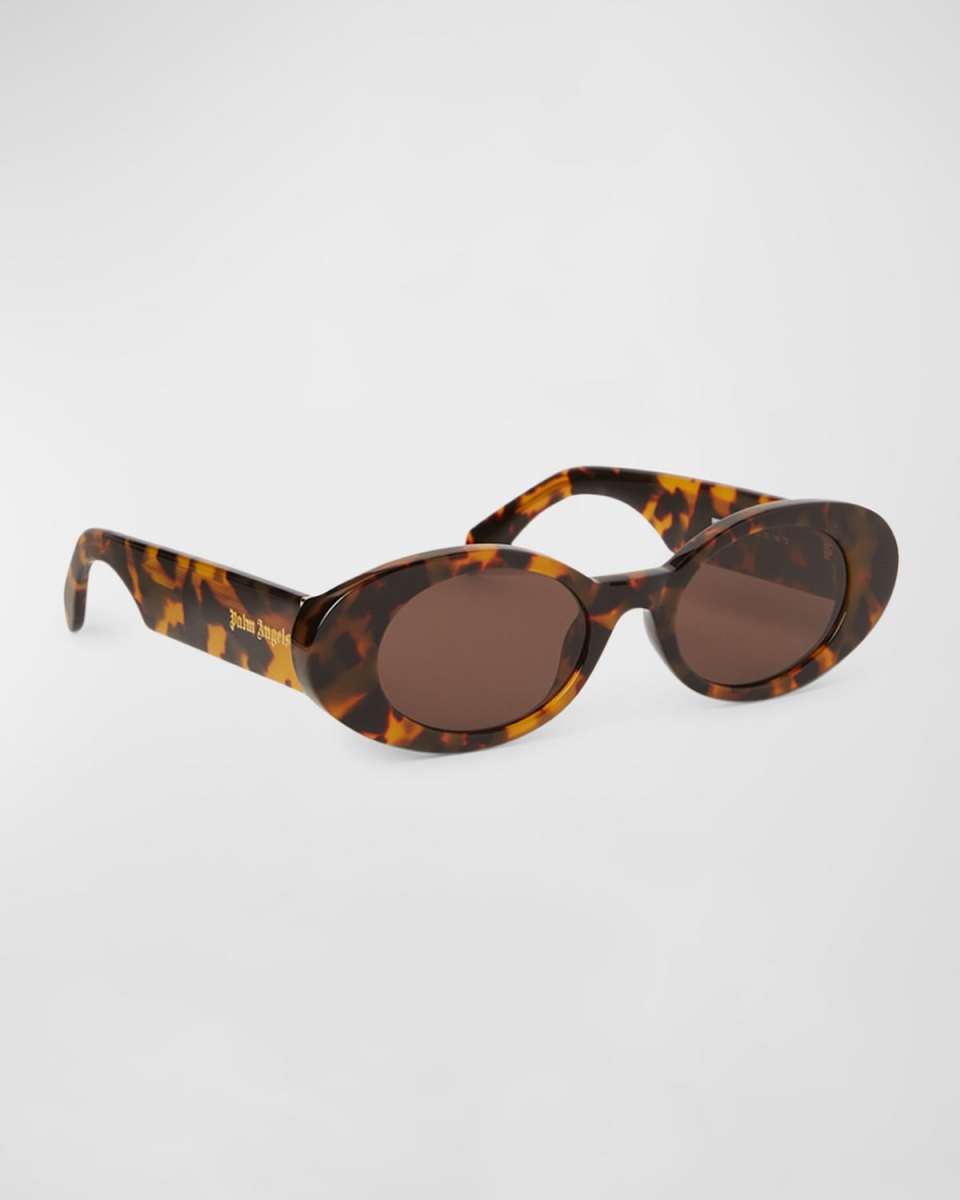 Gilroy Havana Acetate Oval Sunglasses