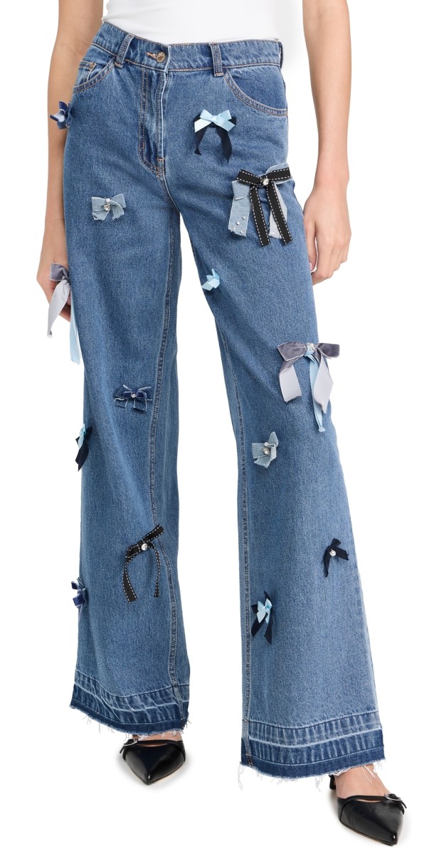 LoveShackFancy Dessa Pants Obsidian Blue