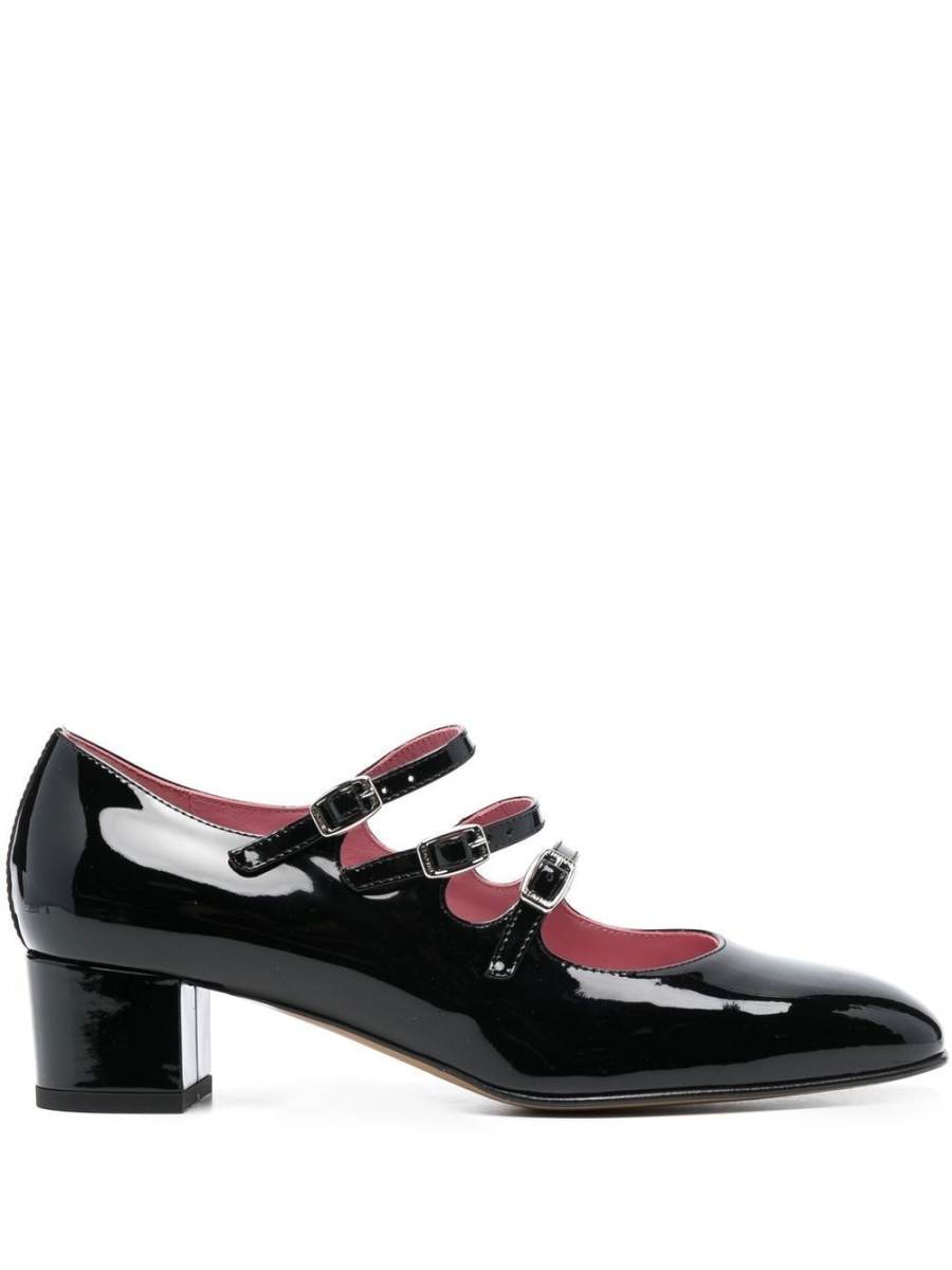 Mary Jane side-buckle pumps