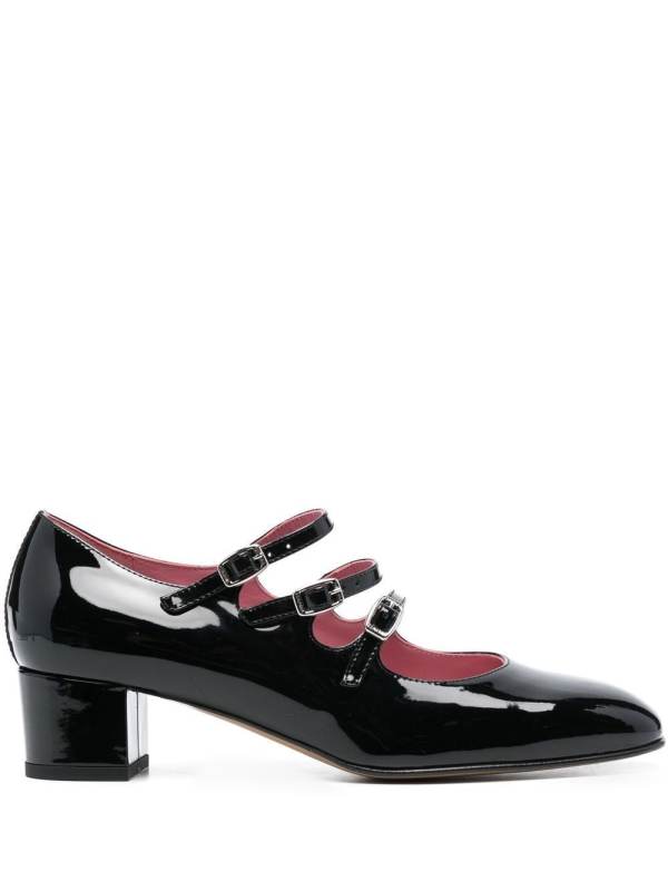 Mary Jane side-buckle pumps