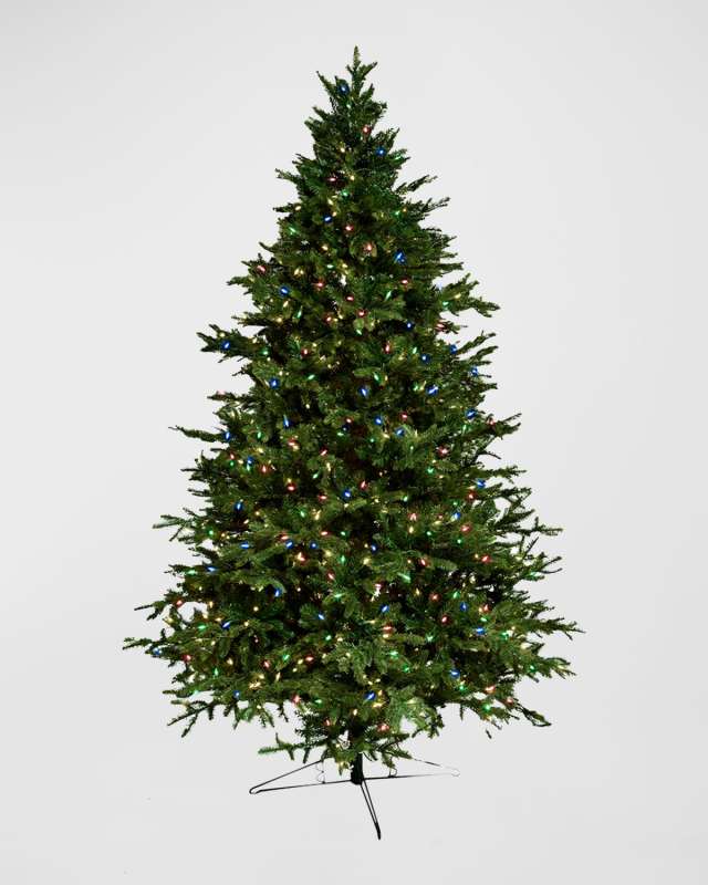 Alaskan Deluxe LED Pre-Lit Christmas Tree with 8-Function Rice LED Minis, 7.5'