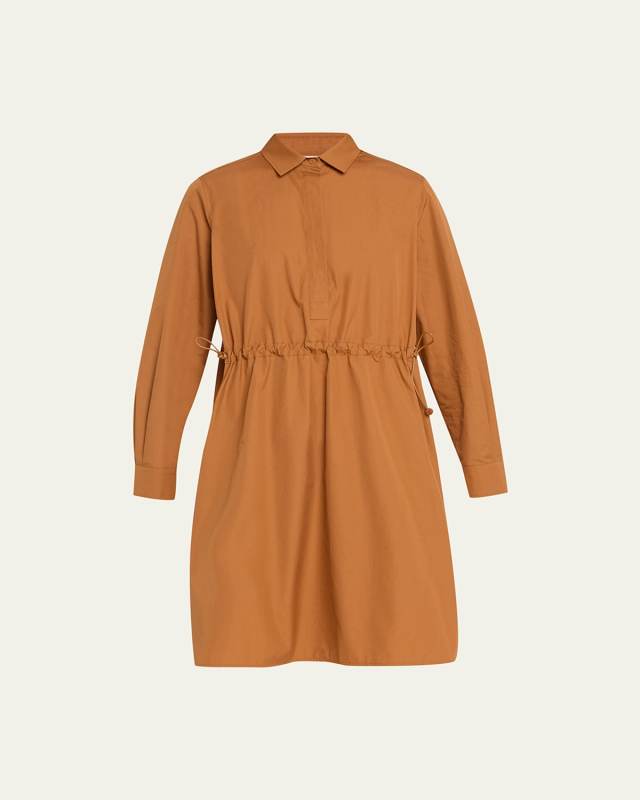 Juanita Drawstring-Waist Shirtdress