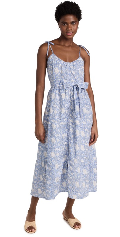 Marea Belted Siesta Dress Light Blue Multi