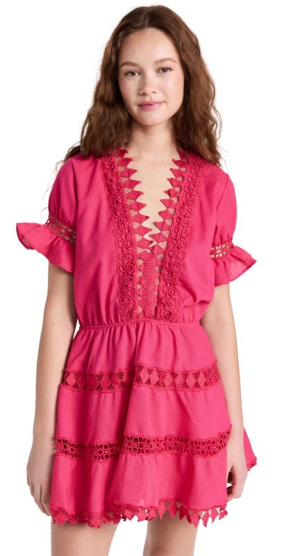 Peixoto Ora Dress Pomegranate Linen