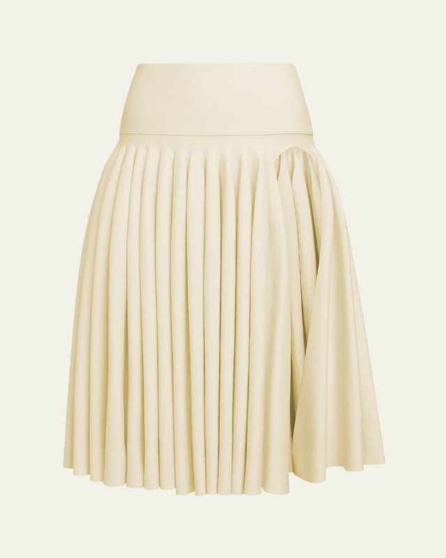 Slit-Detailed Knit Godet Midi Skirt