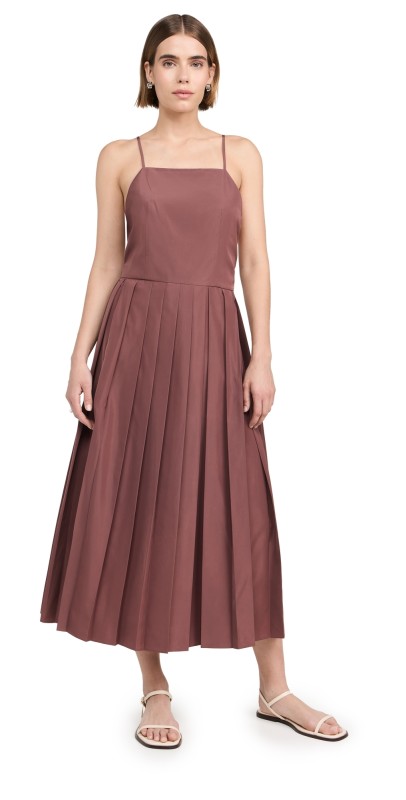 Tibi Italian Sporty Overall Dress Cinnamon