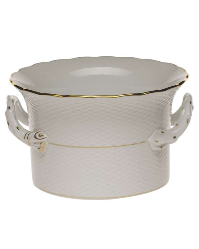 Golden Edge Large Cache Pot